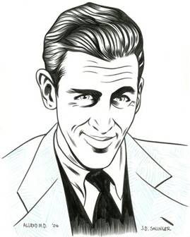 J.D. Salinger by Mike Allred